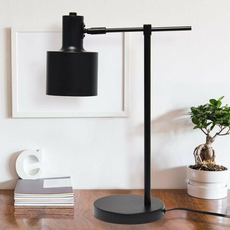 LIGHTING BUSINESS Metal Table Lamp, Black LI1680935